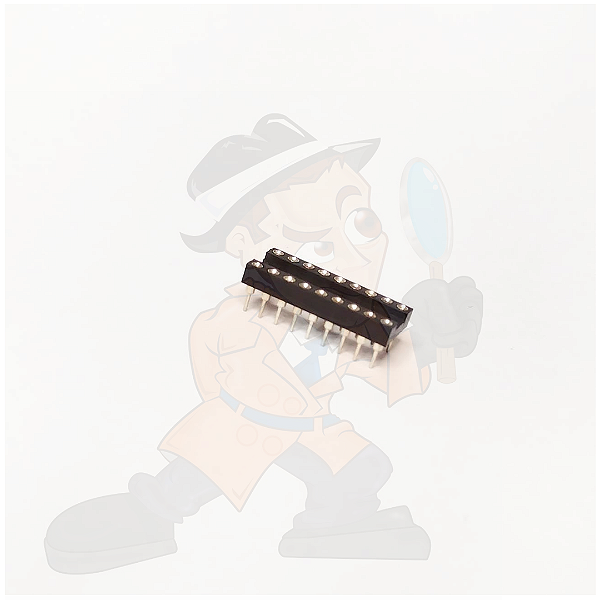 Soquete CI DIP/PTH 18P CPT-18 Torneado Formato Estreito