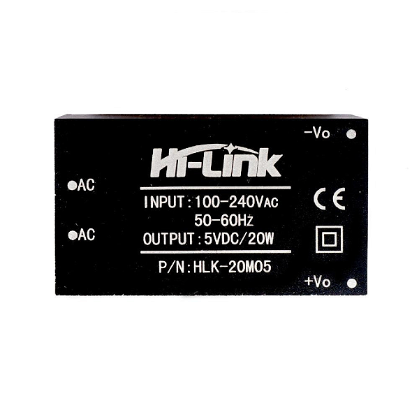 Módulo Fonte Isolada Hi-Link HLK-20M05 5V 20W para IoT e Automação