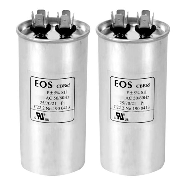 EOS CBB65 6uF 6Mfd 440V 5% – Capacitor Permanente Corpo Alumínio 40x60