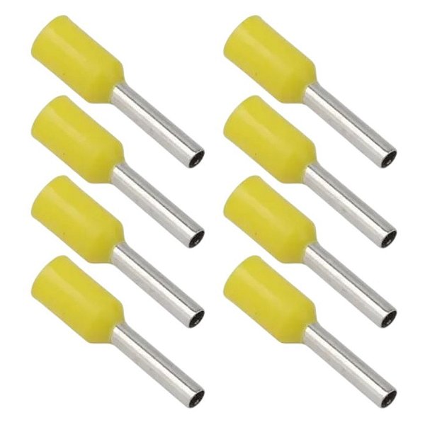 Conector Tubular Pré-Isolado para Cabo 1mm² – Ilhós Amarelo E1008