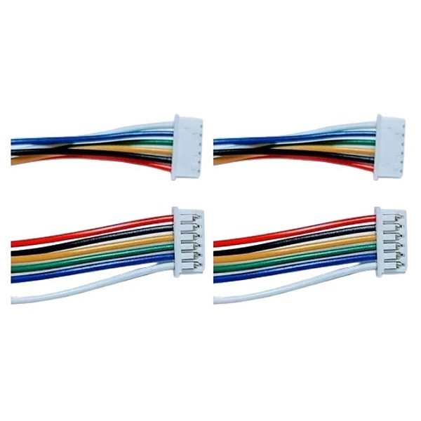 Micro Conector JST SH 6P 1.25mm + Chicote 15cm Fio 28AWG