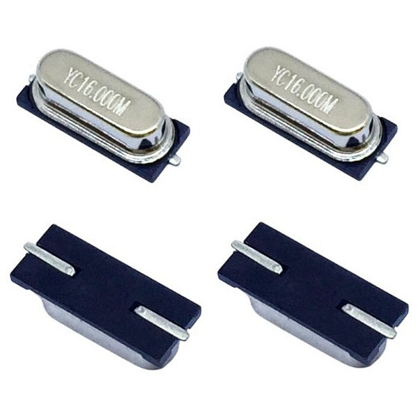 Oscilador de Quartzo SMD 16MHz Meia Caneca para Eletrônica