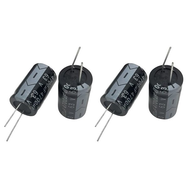 Capacitor Radial 4700µF 63V 85°C – Alumínio Eletrolítico