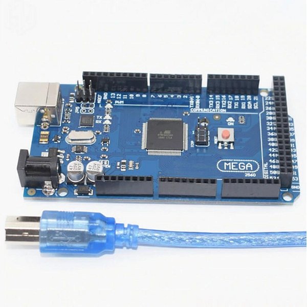 Placa Microcontrolador Arduino Mega 2560 R3 com Chip 16U2 e USB