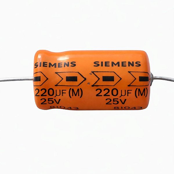 Capacitor Alumínio Eletrolítico 220uF 25V Axial