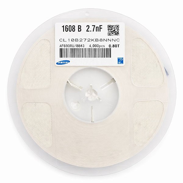 CL10B272KB8NNNC Capacitor 2.7nF 50V X7R 1608/0603 10% – Rolo 4.000pcs