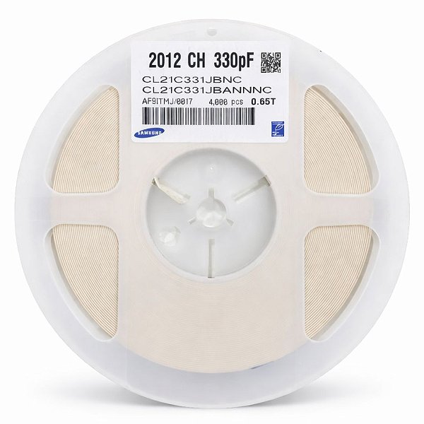 CL21C331JBNC Capacitor Cerâmico 330pF 50V C0G 2012 - Rolo 4.000 Peças