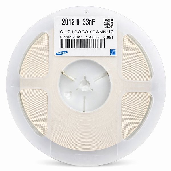 CL21B333KBANNNC Capacitor Cerâmico 33nF 50V X7R 0805 - 4.000 Peças