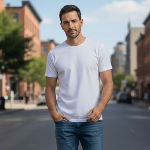 Camiseta Gola Careca - Algodão