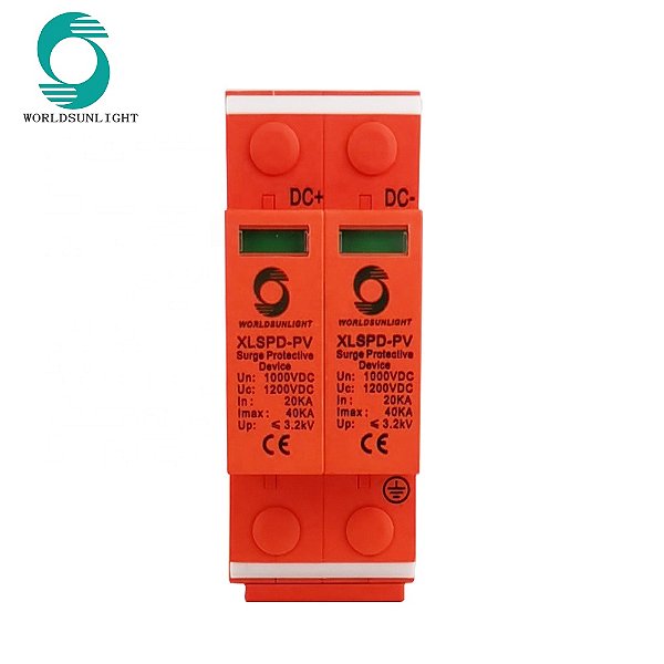 DPS - Dispositivo de Proteção contra Surtos 20 ~ 40kA  1000v cc  2 polos Sun Light
