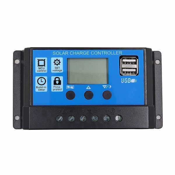 Controlador de Carga Solar PWM 30A 12/24v Automático