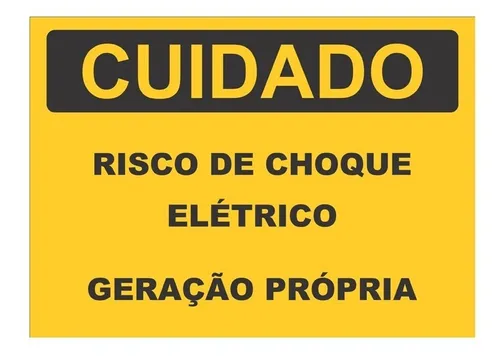 Placa de Sinalização de Geração Fotovoltaica Própria
