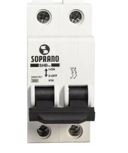 Disjuntor Bipolar Corrente Alternada Soprano