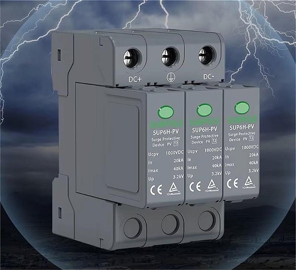 DPS - Dispositivo de Proteção contra Surtos 1000v 3 polos Sunpole