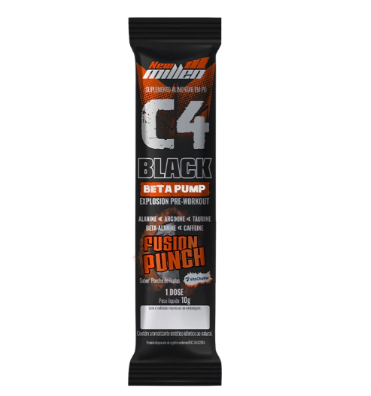 DOSE PRE TREINO C4 BLACK FUSION PUNCH 10G NEW MILLEN