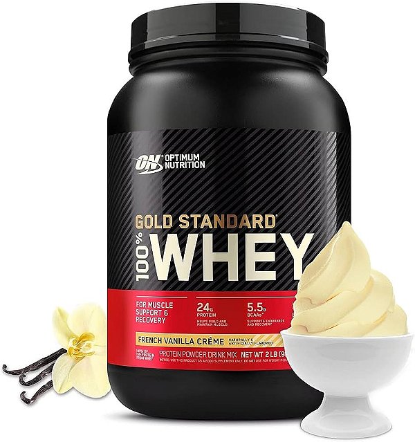 GOLD STANDARD 100% WHEY OPTIMUM NUTRITION POTE 900G BAUNILHA