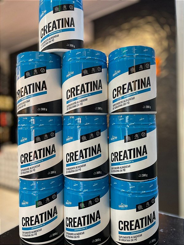 COMBO 10 CREATINAS SHARK PRO 100% PURA POTE DE 300G CADA