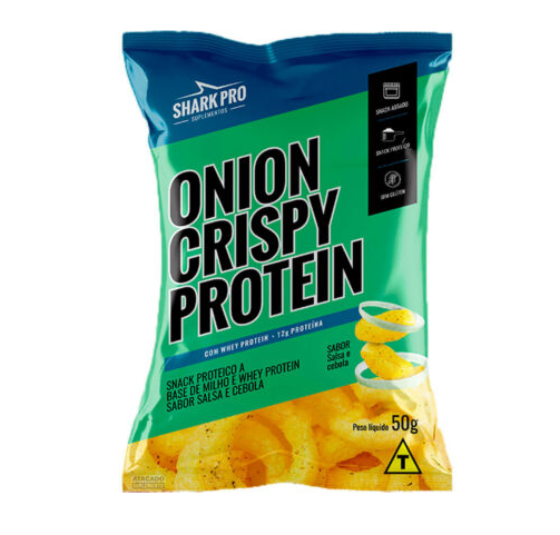 ONION CRISPY PROTEIN SHAK PRO PACOTE 50G SABOR SALSA COM CEBOLA