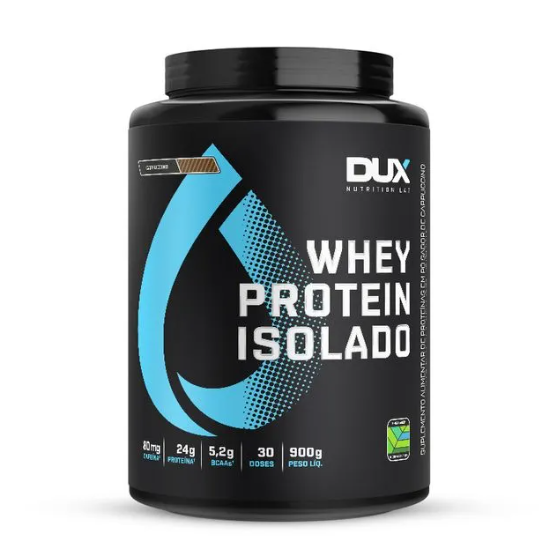 WHEY ISOLADO DUX POTE 900G SABOR CAPPUCCINO