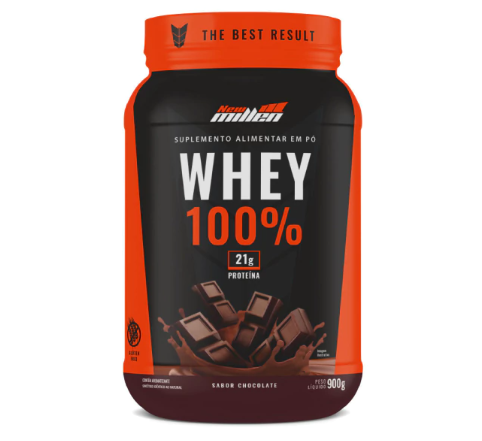 WHEY 100% NEW MILLEN POTE 900G SABOR CHOCOLATE