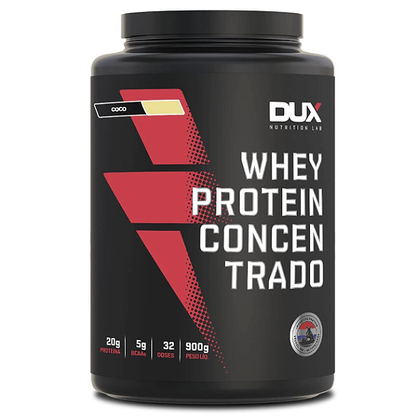 WHEY DUX CONCENTRADO POTE 900G SABOR COCO