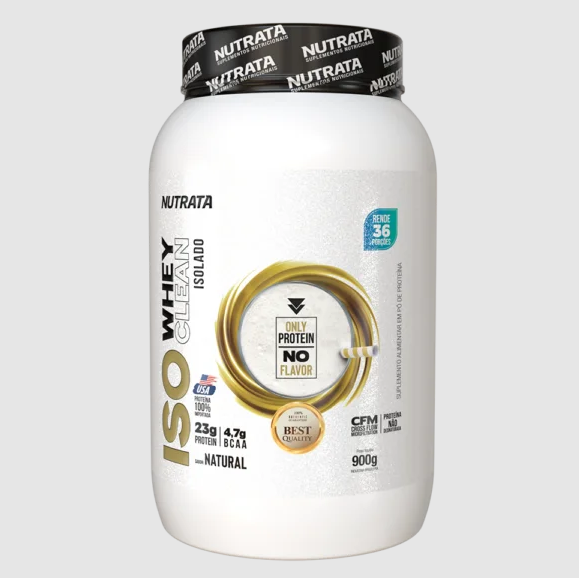 WHEY ISO CLEAN NUTRATA POTE 900G SEM SABOR