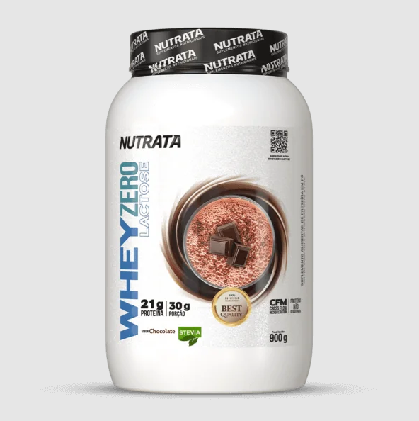 WHEY ZERO LACTOSE NUTRATA POTE 900G SABOR CHOCOLATE