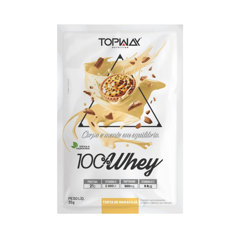 DISPLAY WHEY 100% TOPWAY SABOR TORTA DE MARACUJA
