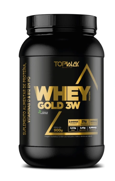 WHEY GOLD 3W TOPWAY POTE 900G SABOR COOKIES