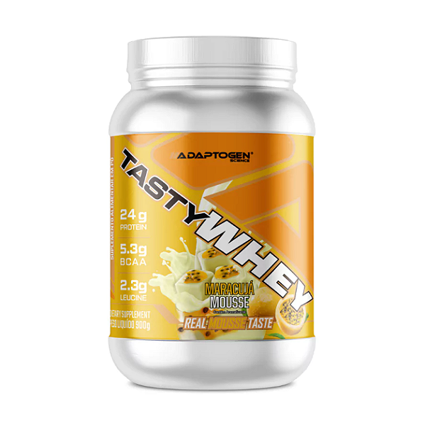 TASTY WHEY 3W ADAPTOGEN POTE 900G SABOR MARACUJA MOUSSE