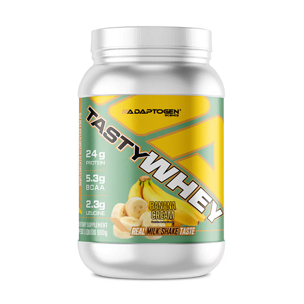 TASTY WHEY 3W ADAPTOGEN POTE 900G SABOR BANANA CREAM