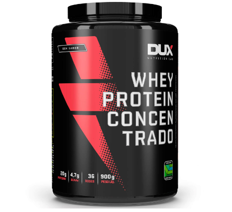 WHEY PROTEIN CONCENTRADO DUX POTE 900G SEM SABOR