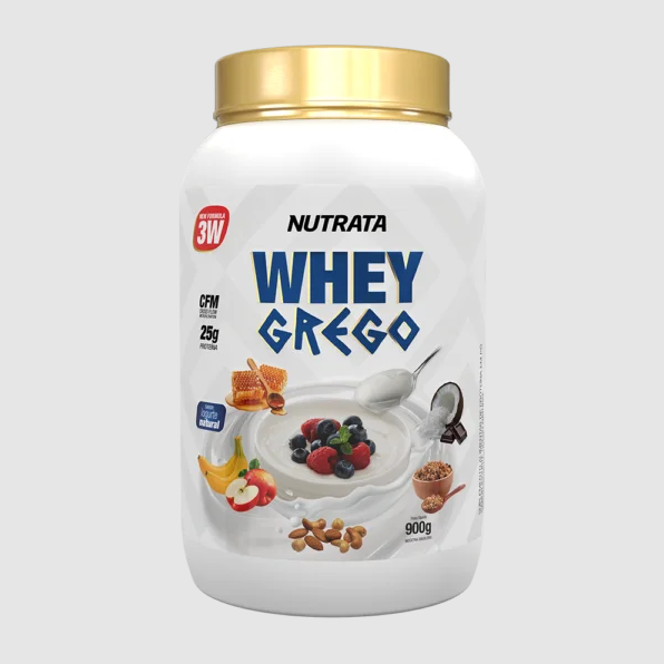 WHEY GREGO NUTRATA POTE 900G SABOR NATURAL
