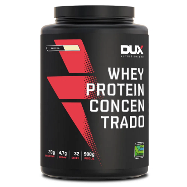 WHEY PROTEIN CONCENTRADO DUX POTE 900G SABOR BAUNILHA