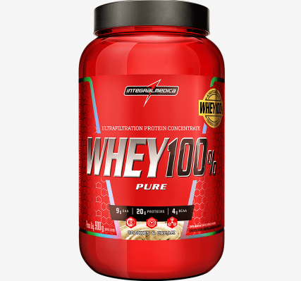 WHEY 100% PURE CONCENTRATE INTEGRALMÉDICA POTE 907G SABOR COOKIES