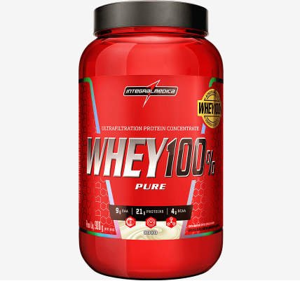 WHEY 100% PURE CONCENTRATE INTEGRALMÉDICA POTE 907G SABOR COCO