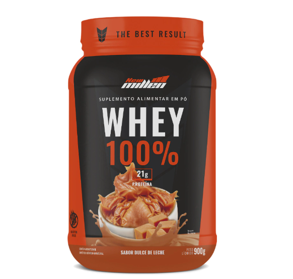 WHEY 100% NEW MILLEN POTE 900G SABOR CHOCOLATE
