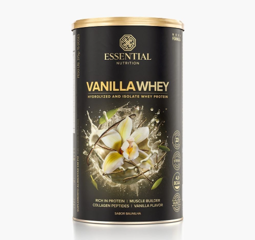 VANILLA WHEY ESSENTIAL POTE 750G SABOR BAUNILHA