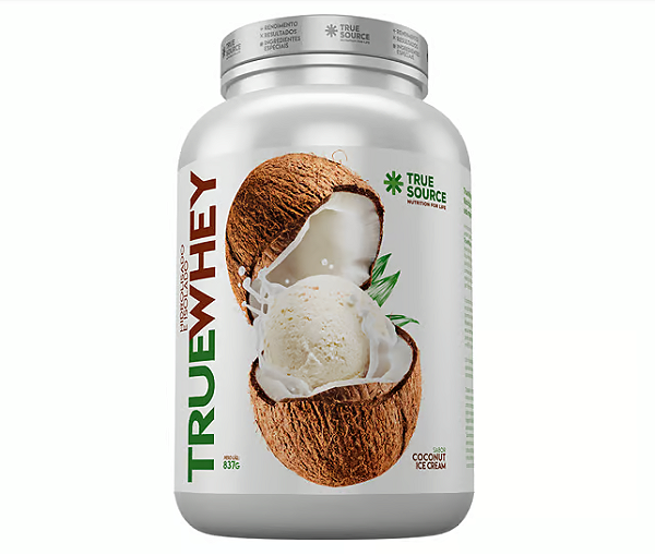 TRUE WHEY PROTEIN TRUE SOURCE POTE 837G SABOR COCONUT ICE CREAM