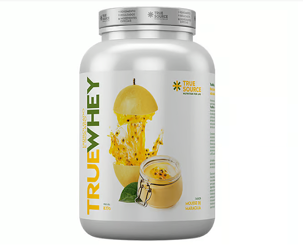 TRUE WHEY PROTEIN TRUE SOURCE POTE 837G SABOR MARACUJA