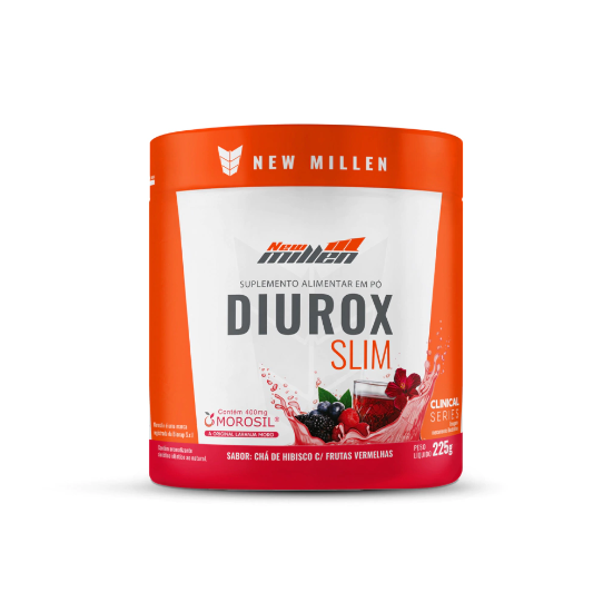 DIUROX SLIM NEW MILLEN POTE 225G SABOR FRUTAS VERMELHAS