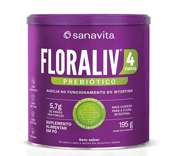 FLORALIV PREBIOTICO SANAVITA 195G SEM SABOR