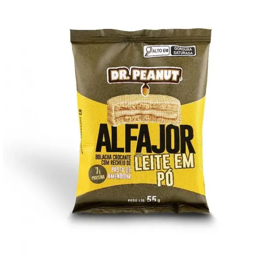 ALFAJOR DR.PEANUT - 55G SABOR LEITE EM PO