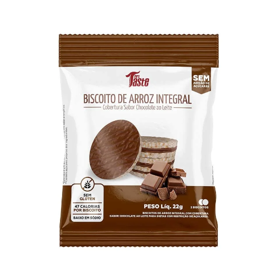 BISCOITO DE ARROZ INTEGRAL MRS TASTE 22G SABOR CHOCOLATE