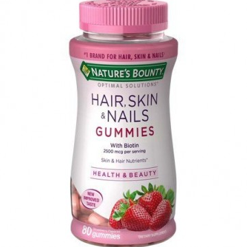 HAIR SKIN NAILS NATURE S BOUTY 80GUMMIES