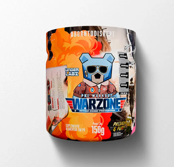 PRE WORKOUT WARZONE UNDER LABZ 150G SABOR PASSION FURY