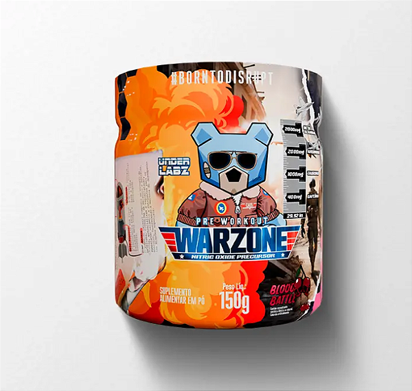 PRE WORKOUT WARZONE UNDER LABZ 150G SABOR BLOOD BATTLE