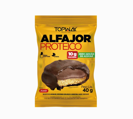 ALFAJOR PROTEICO TOPWAY 40G SABOR AVELA