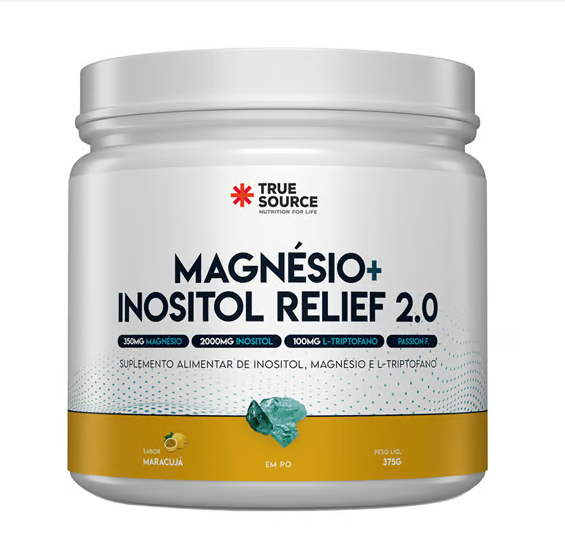 TRUE MAGNÉSIO + INOSITOL RELIEF 2.0 375G - TRUE SOURCE SABOR MARACUJA