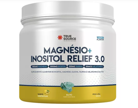 TRUE MAGNÉSIO + INOSITOL RELIEF 3.0 350G TRUE SOURCE SABOR MARACUJA